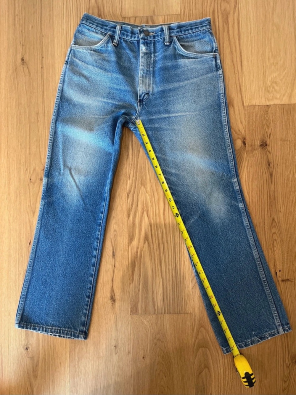 Rustler Men's Faded Blue Bootcut Jeans